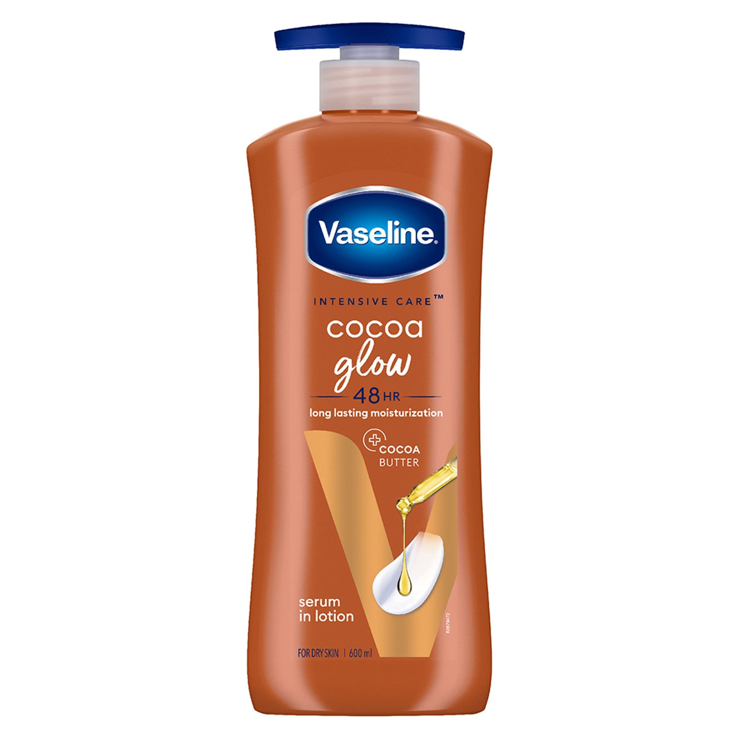 Vaseline Cocoa Glow Serum In Lotion, 600 ml , 100% Pure Cocoa & Shea Butter for Glowing & Soft Skin