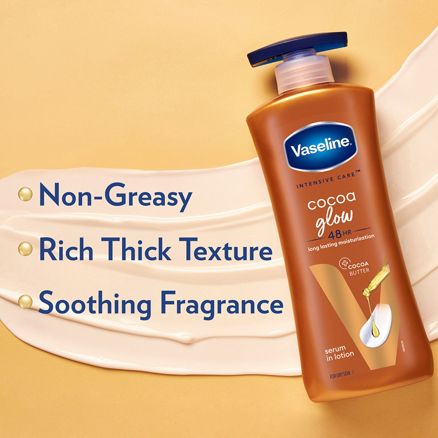 Vaseline Cocoa Glow Serum In Lotion, 600 ml , 100% Pure Cocoa & Shea Butter for Glowing & Soft Skin
