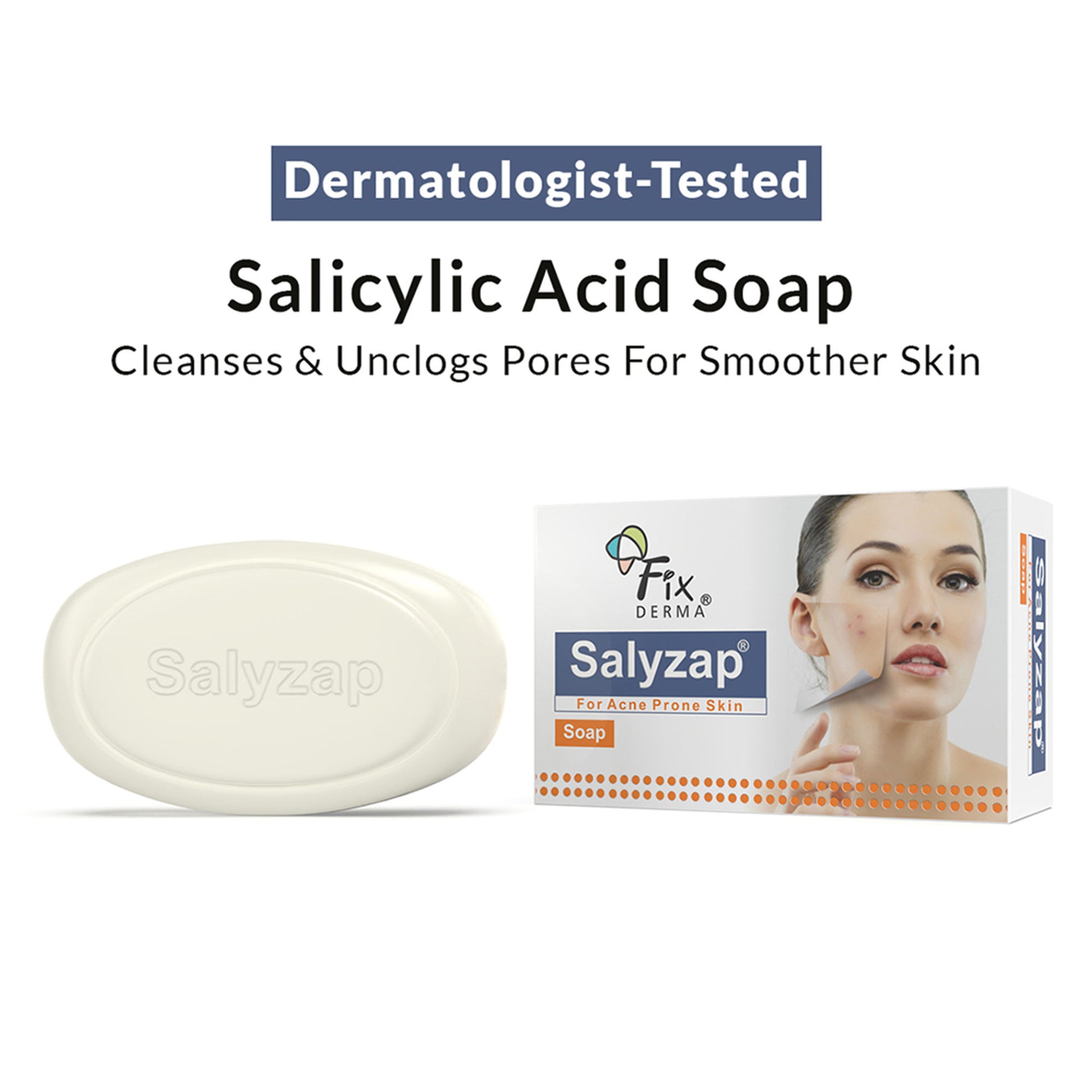 Fixderma Salyzap Soap with Salicylic Acid, Tea Tree Oil & Vitamin-E