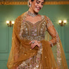 Mustard net and Coding & Zarkan embroidery  Lehenga choli & Dupatta