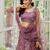 Lavender net with Coding & Zarkan embroidery  Lehenga choli & Dupatta