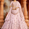 Women's Coral Tissue Sequinse embroidery Lehenga choli & Dupatta