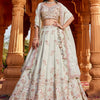 Women's Lime green Tissue Sequinse embroidery Lehenga choli & Dupatta