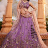 Women's Purple Tissue Sequinse embroidery Lehenga choli & Dupatta