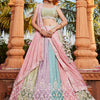 Women's Multu colour Chiffon Sequinse embroidery Lehenga choli & Dupatta