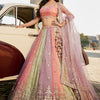 Women's Multi colour Tissue Sequinse embroidery Lehenga choli & Dupatta