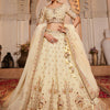 Women's Cream colour Tissue Sequinse embroidery Lehenga choli & Dupatta