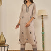 Dhiyona VV Saundh Blue Silk Blend Embroidered Kurta Set Suits