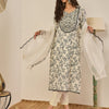 Dhiyona VV Vyomika Cream Silk Blend Kurta with Trousers & Dupatta Suits