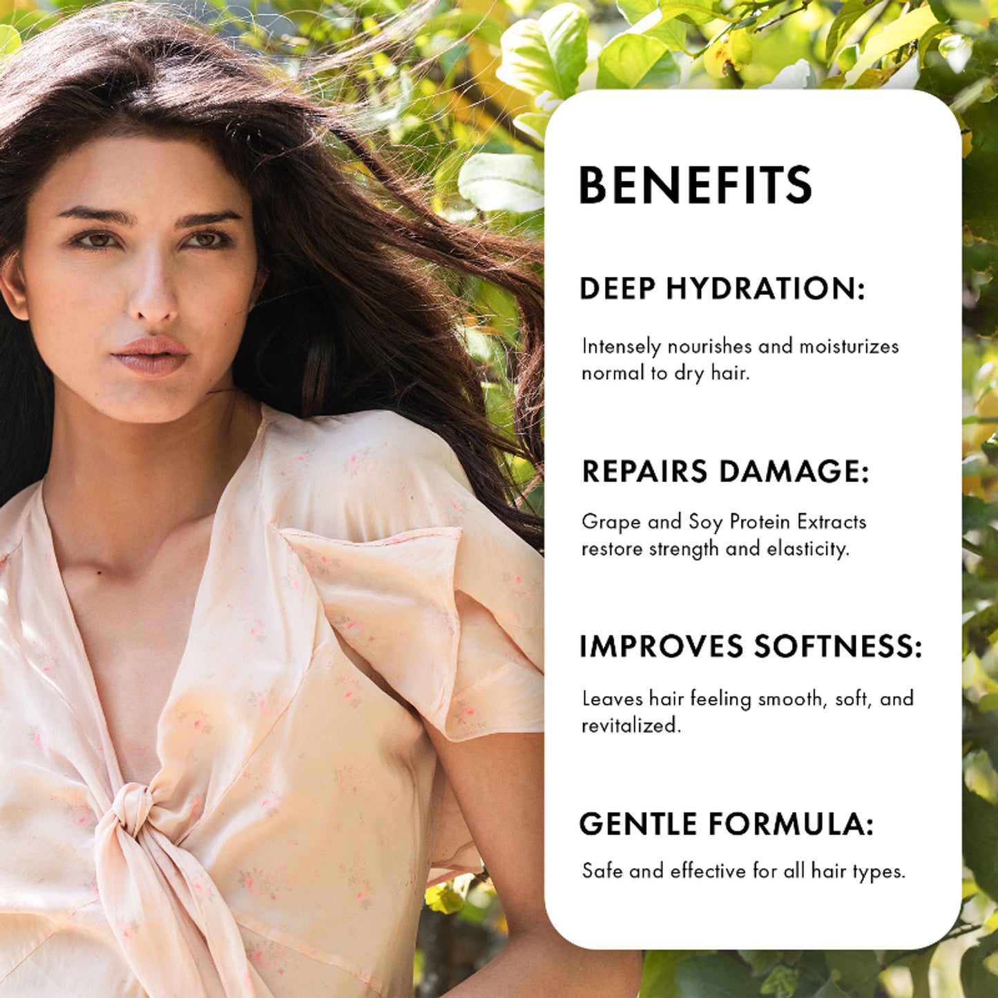 Naturica Moisturizing Defense Mask for Normal to Dry Hair, Hydrate with Grape Extract & Soy Protein