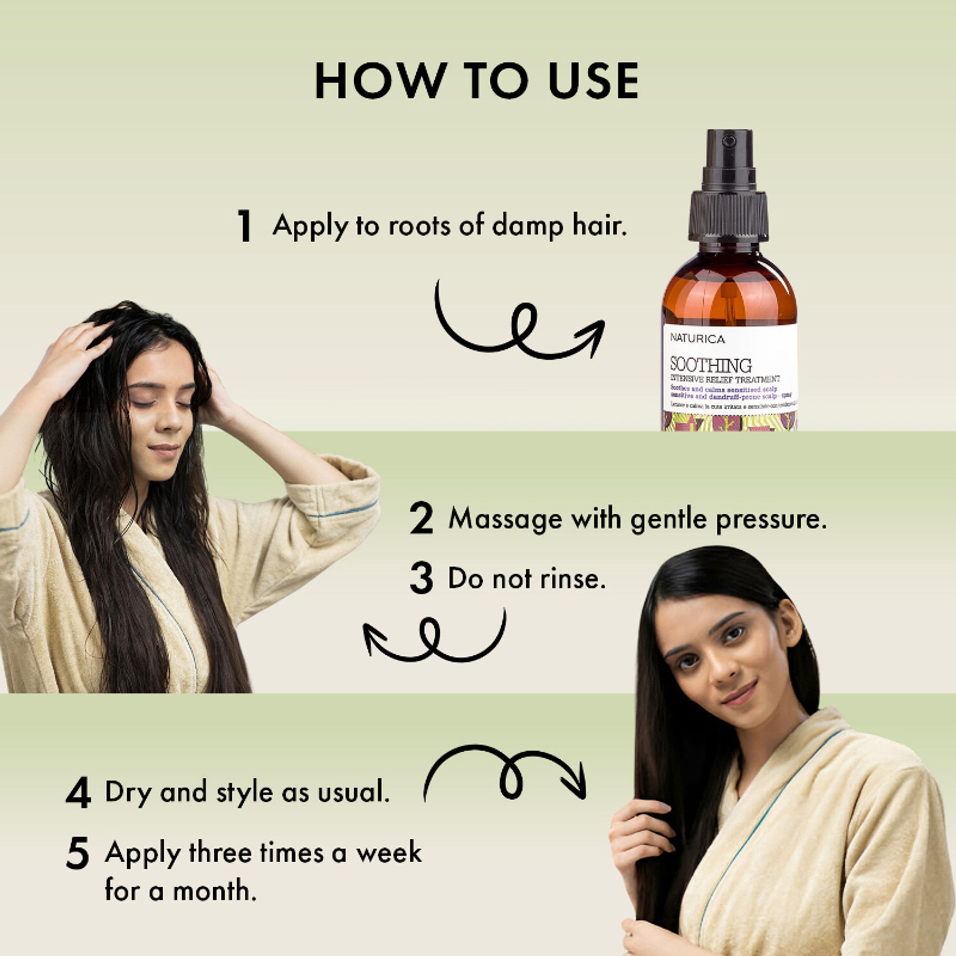 Naturica Soothing Relief Anti-Dandruff Treatment for Sensitive Scalp, Sooth Hair with Thyme & Sage