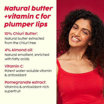 Plix Pomegranate Plump Lips Puddin’ Mask for Dry Lips With Chiuri Butter + Vit C, Lightens Dark Lips