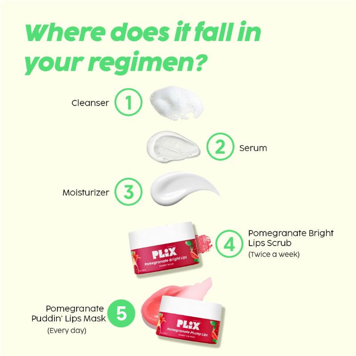 Plix Pomegranate Plump Lips Puddin’ Mask for Dry Lips With Chiuri Butter + Vit C, Lightens Dark Lips