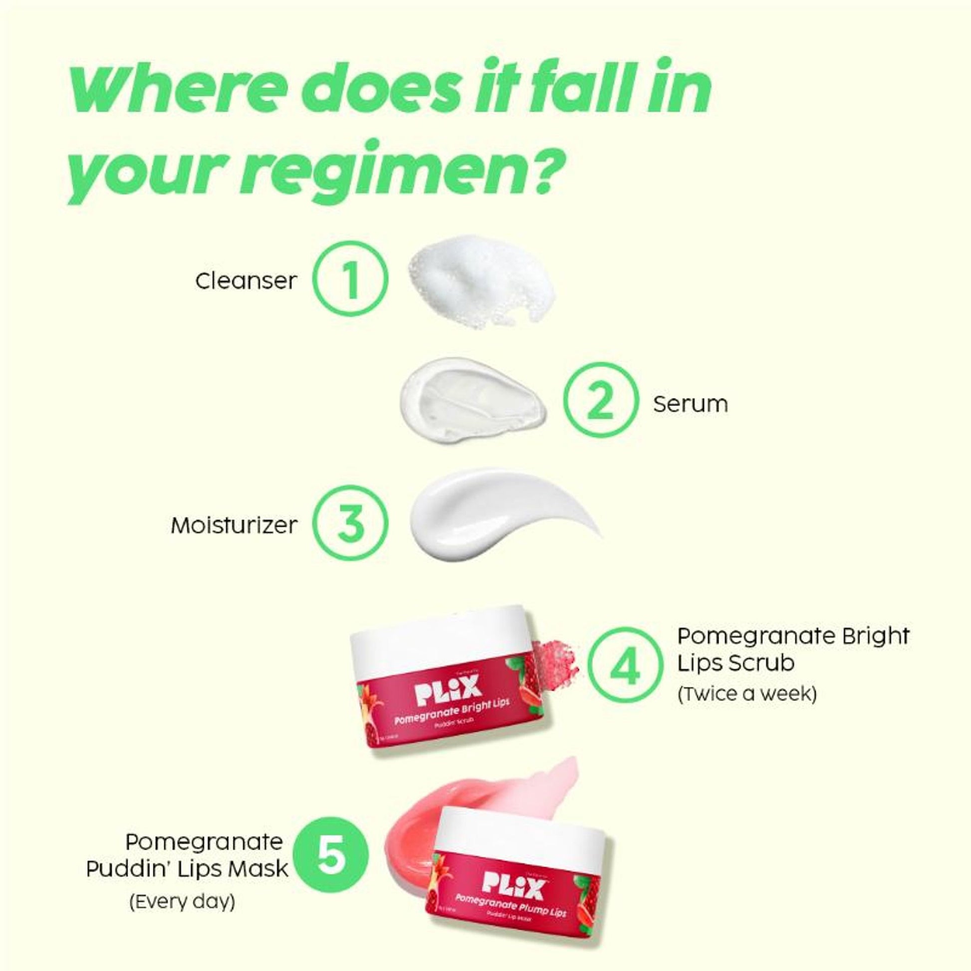 Plix Pomegranate Plump Lips Puddin’ Mask for Dry Lips With Chiuri Butter + Vit C, Lightens Dark Lips