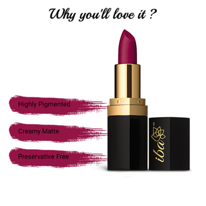 Iba Pure Lips Long Stay Matte Lipstick - M04 Wild Magenta