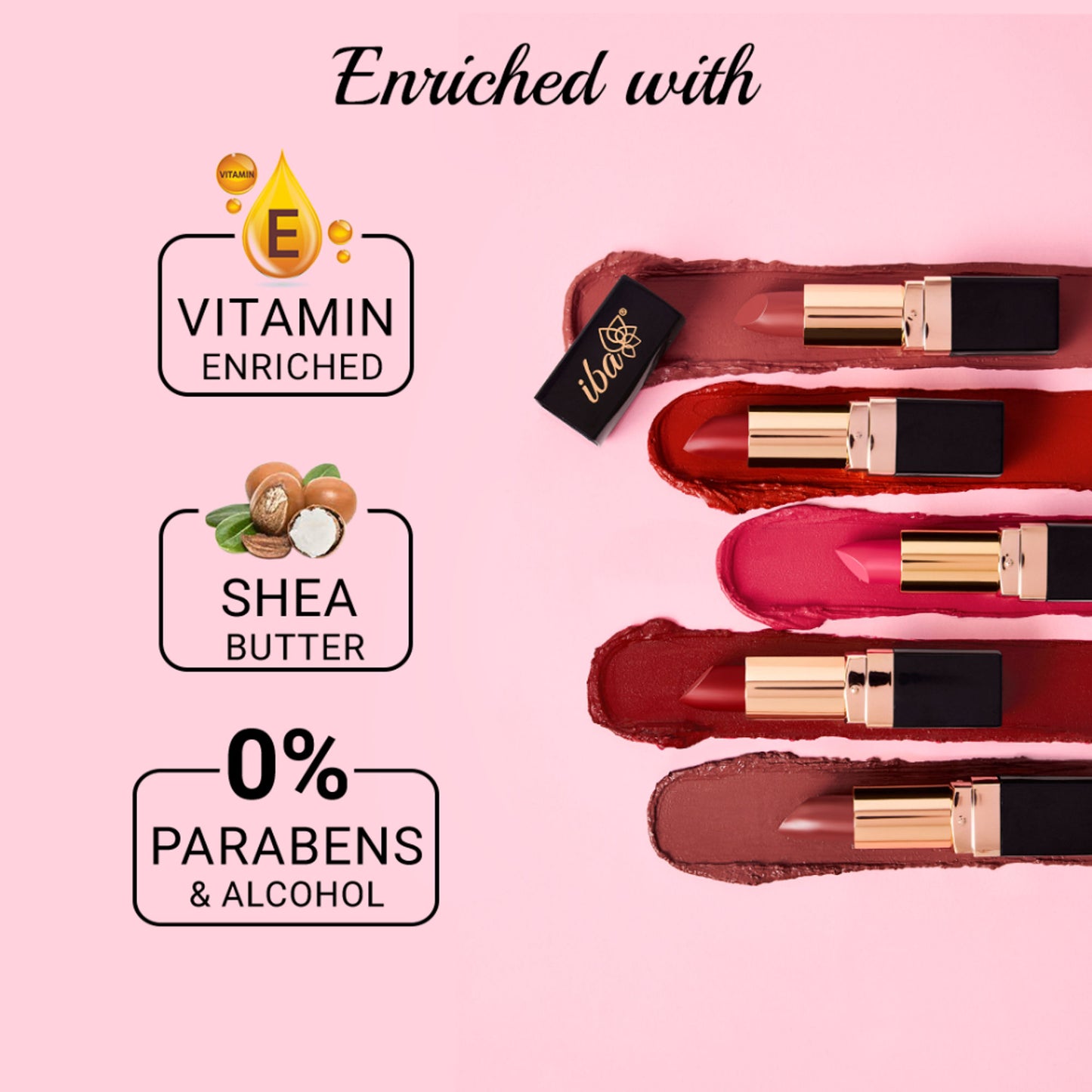 Iba Pure Lips Long Stay Matte Lipstick - M10 Red Brick