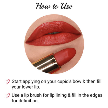Iba Pure Lips Long Stay Matte Lipstick - M10 Red Brick