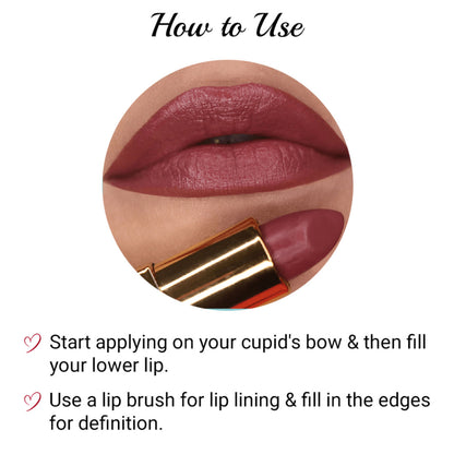 Iba Pure Lips Long Stay Matte Lipstick in shade M16 Rose Tan, showcasing the lipstick tube with the product label.