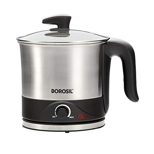 Borosil 1.5 L Omni Stainless Steel Electric Kettle with Egg Tray