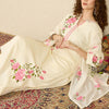 Dhiyona IE Floral Embroidered Notch Neck Straight Kurta with Trousers & Dupatta