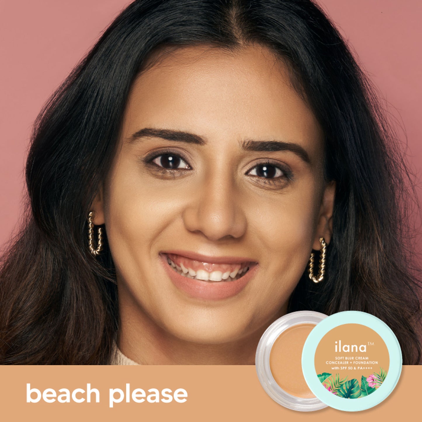 Ilana Soft Blur Cream Concealer & Foundation with SPF 50 - Beach Please