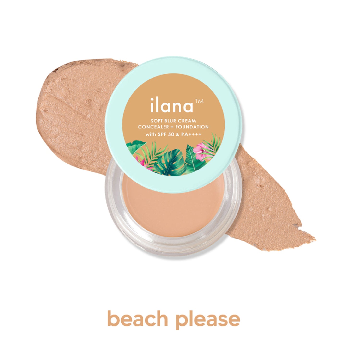 Ilana Soft Blur Cream Concealer & Foundation with SPF 50 - Beach Please