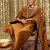 Indyancart IE Floral Embroidered Regular Mirror Work Kurta With Trousers & Dupatta