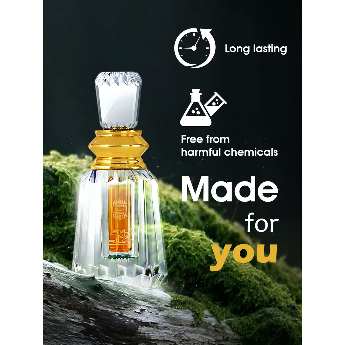 Ajmal Oudh Mukhallat Concentrated Perfume Free From Alcohol For Women And Men
