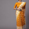 Women's Bhagalpuri Silk Yellow Printed Designer Saree With Blouse Piece