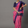 Women's Bhagalpuri Silk Pink Printed Designer Saree With Blouse Piece