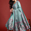 Dhiyona IE Women Floral Printed Empire Sequinned Pure Cotton Kurta With Trousers & Dupatta