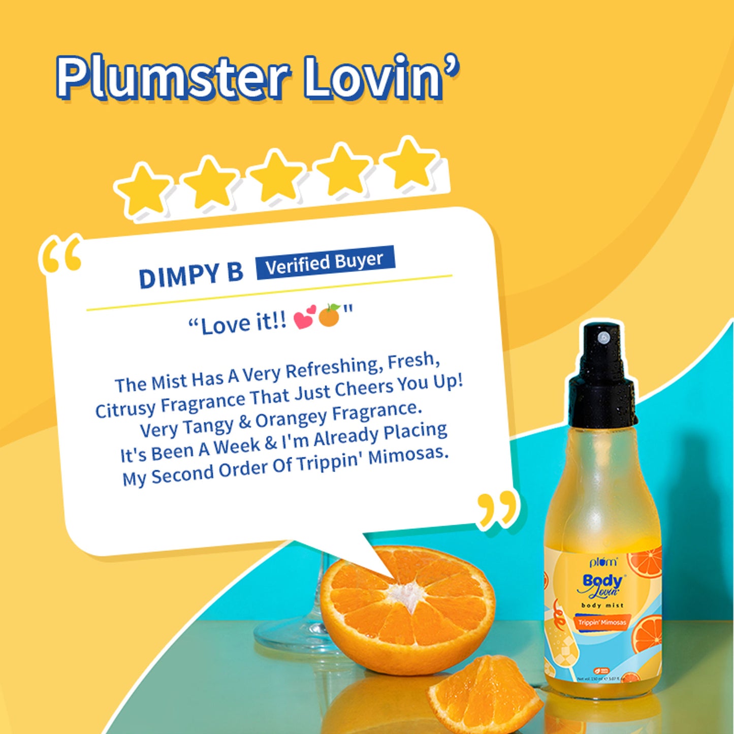 Plum BodyLovin Trippin Mimosas Body Mist For A Long Lasting Citrusy Fragrance