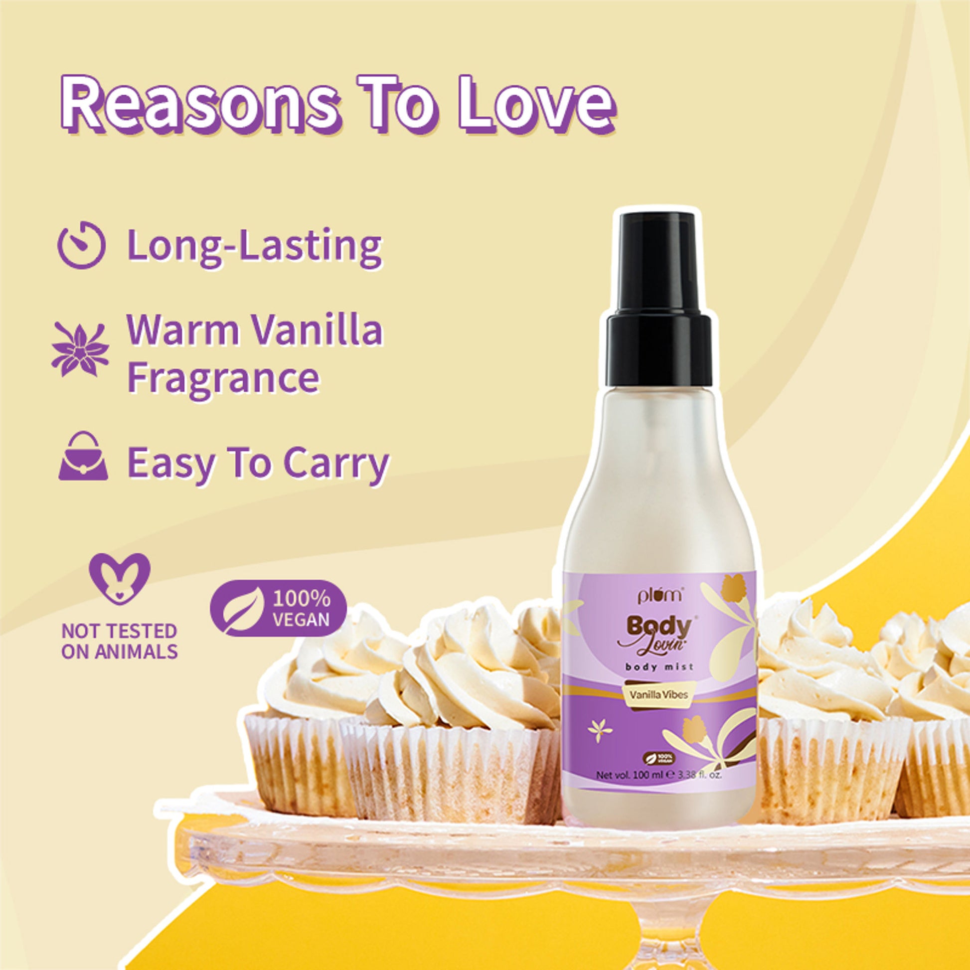 Plum BodyLovin Vanilla Vibes Body Mist For A Long Lasting Vanilla Fragrance