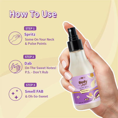 Plum BodyLovin Vanilla Vibes Body Mist For A Long Lasting Vanilla Fragrance