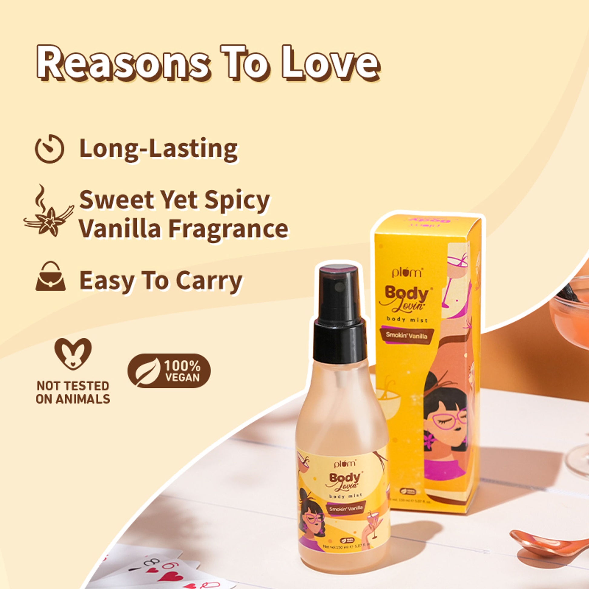 Plum BodyLovin Smokin Vanilla Body Mist For A Long Lasting Vanilla Fragrance