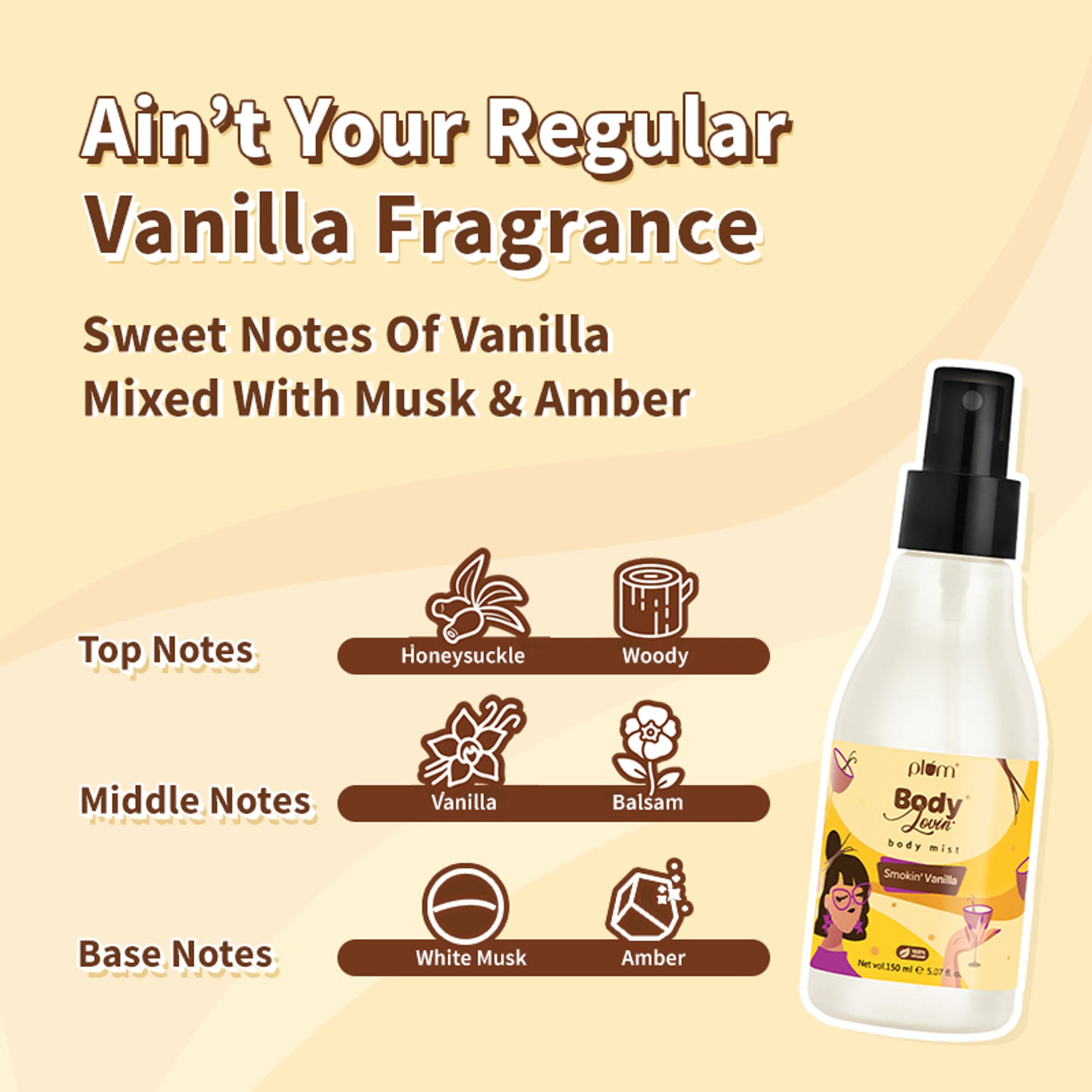 Plum BodyLovin Smokin Vanilla Body Mist For A Long Lasting Vanilla Fragrance