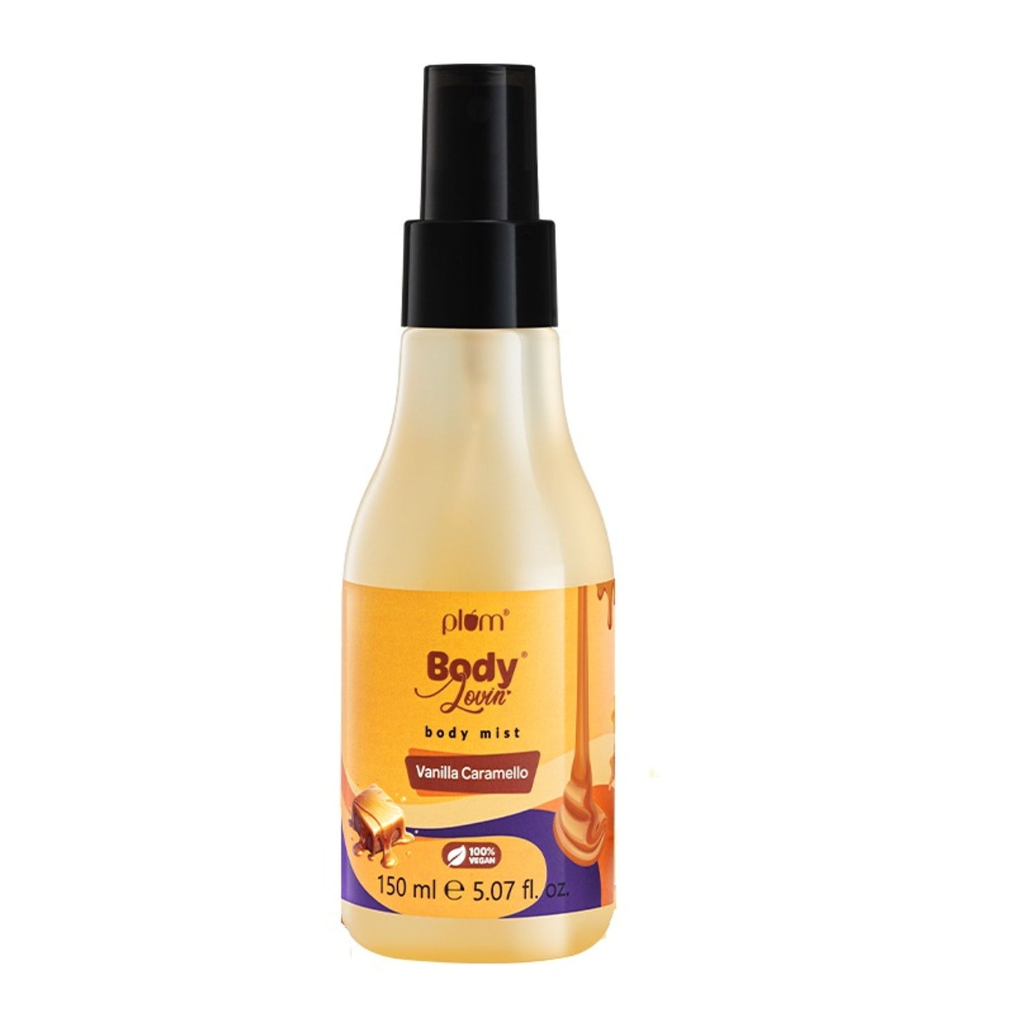 Plum Body Lovin Vanilla Caramello Body Mist For A Long Lasting Warm Caramel Fragrance