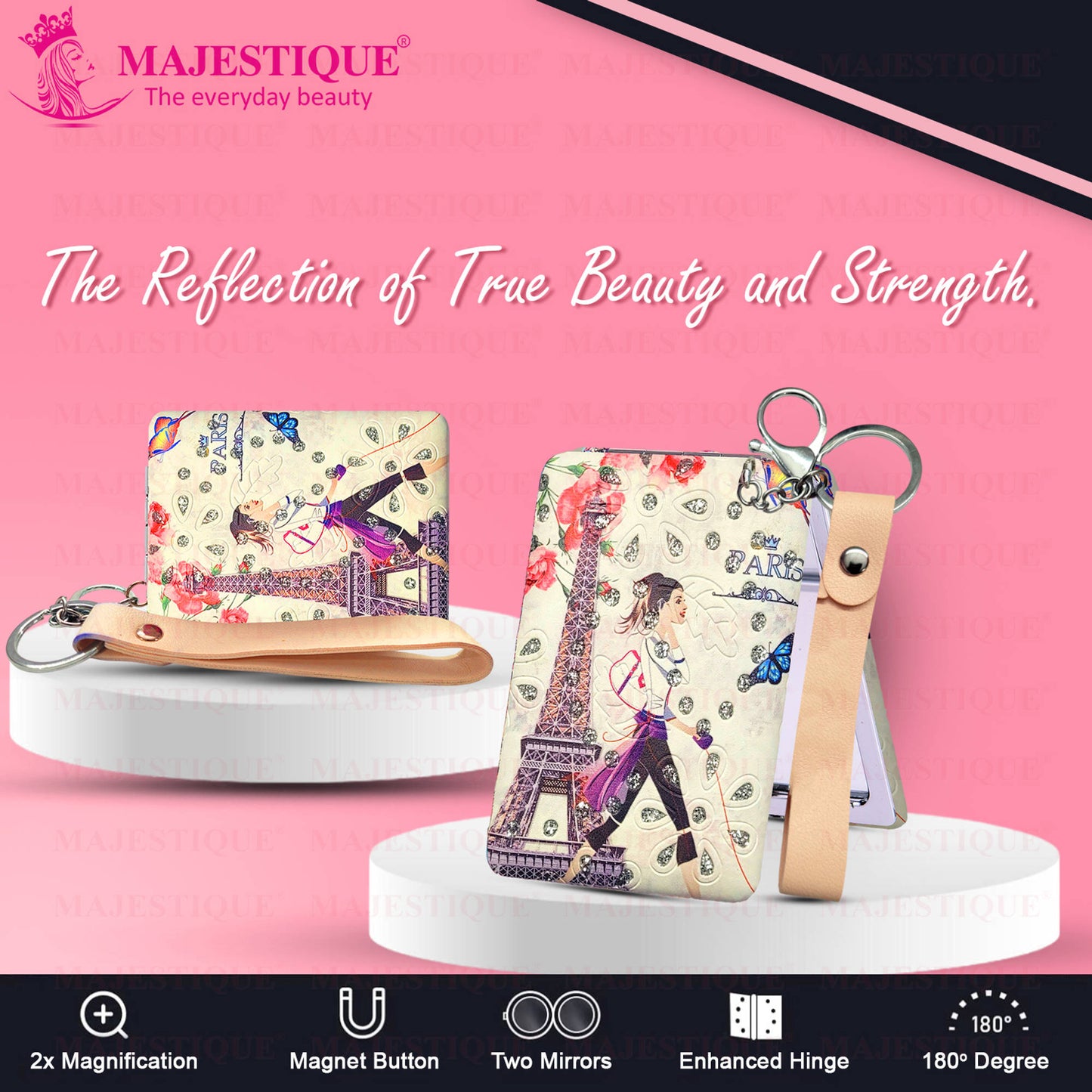 Majestique Magnifying Square Mirror