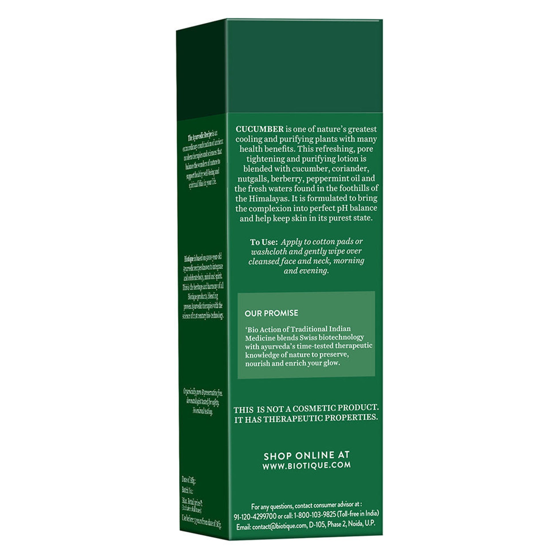 Biotique Bio Cucumber Pore Tightening Toner With Himalayan Waters