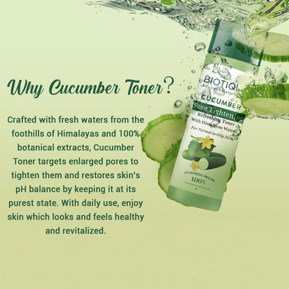 Biotique Bio Cucumber Pore Tightening Toner With Himalayan Waters
