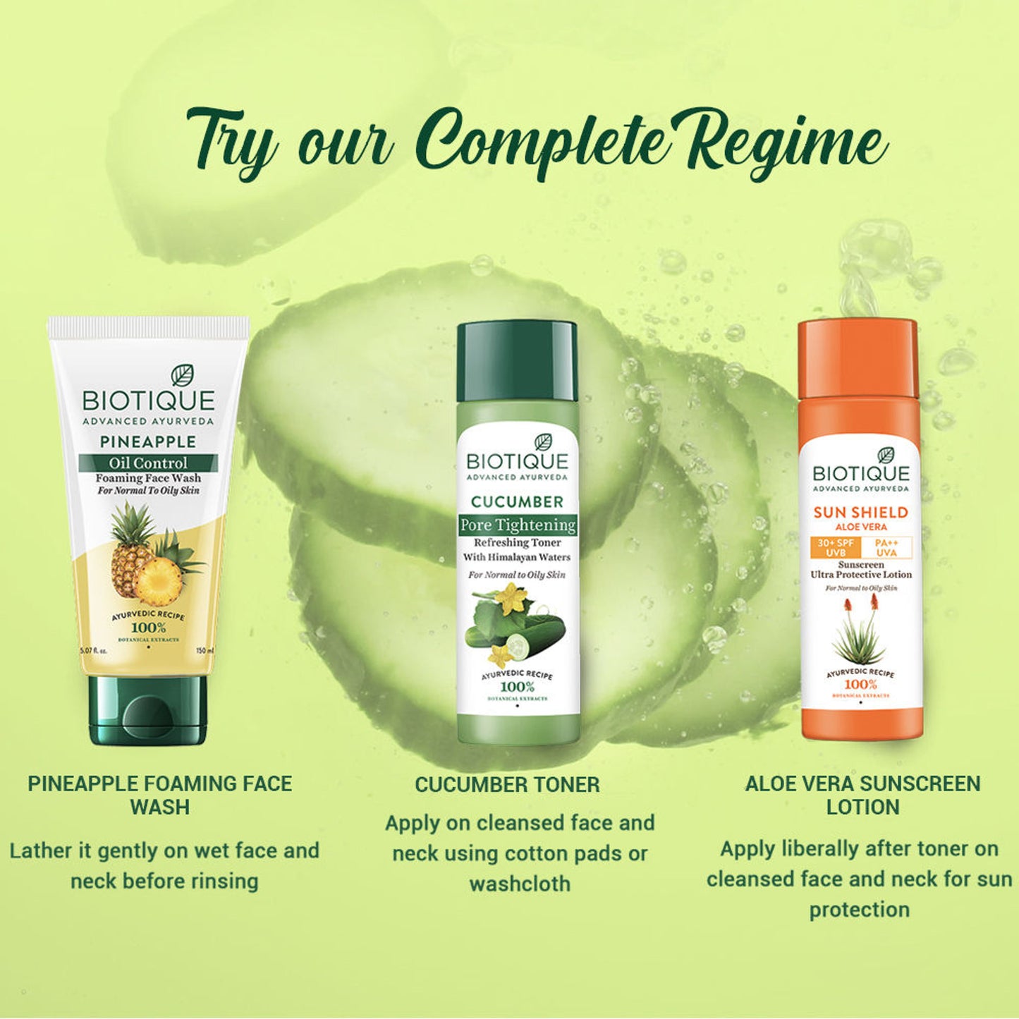 Biotique Bio Cucumber Pore Tightening Toner With Himalayan Waters