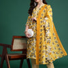 Dhiyona IE Floral Printed Regular Pure Cotton Kurta with Trousers & Dupatta