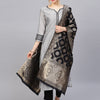 Dhiyona VA Women's Grey & Black Zari & Thread Work Kurta with Trousers & Dupatta