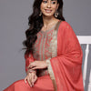 Indyancart VA Women Embroidered Kurta with Palazzos & Dupatta