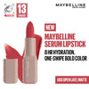 Maybelline Serum Matte Lipstick - 8Hr hydration, One-Swipe Bold Color - 003 Open Late