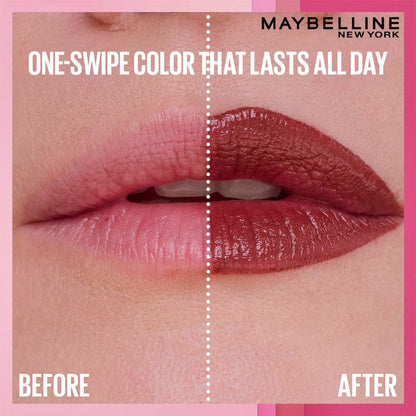 Maybelline Serum Matte Lipstick - 8Hr hydration, One-Swipe Bold Color - 105 Speed Walk