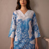 Dhiyona IE Printed Three-Quarter Sleeves Tunic With Trousers