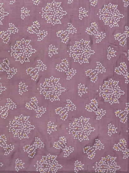 Dhiyona VA Women's Mauve Ethnic Motifs Gotta Patti Kurta with Trousers & With Dupatta
