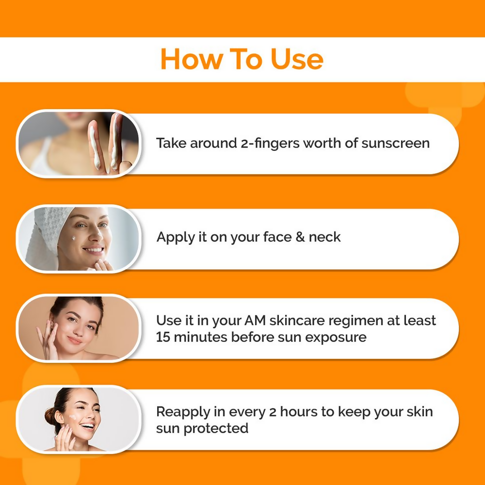 The Derma Co Ultra Light Zinc Mineral Sunscreen with SPF 50 showing a tube of sunscreen with a white cap and lightweight texture