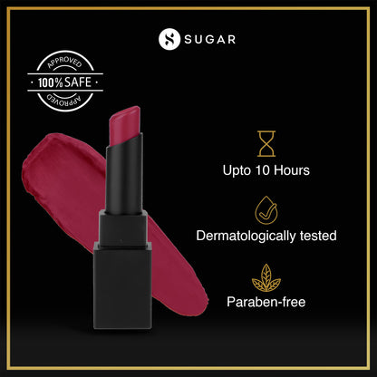 SUGAR Nothing Else Matter Longwear Lipstick - 14 Red Herring (Raspberry Pink, Reddish Pink)